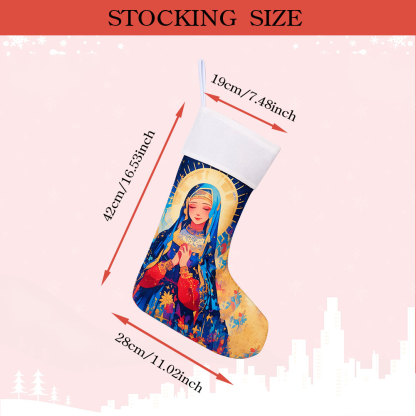 Personalized Virgin Mary Christian Christian Stocking