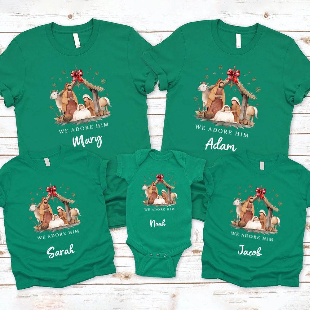 A Thrill Of Hope The Weary World Rejoice Christmas Family Matching Shirts Sale - GuidingCross