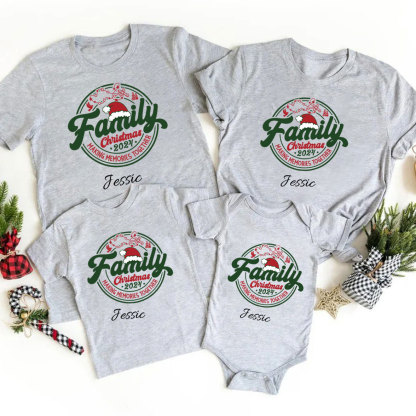 PersonalizedMaking Memories Together Christian Christmas Family Matching Shirts 