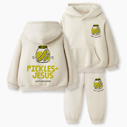 Pickles And Jesus Christian Kid Fleece Hoodie Set