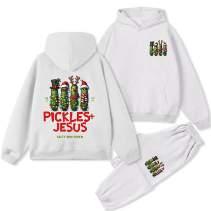 Pickles And Jesus Christian Premium Fleece Hoodie Set