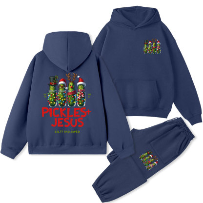 Pickles And Jesus Christian Premium Fleece Hoodie Set