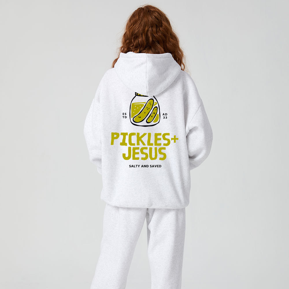 Pickles And Jesus Christian Premium Fleece Hoodie Set