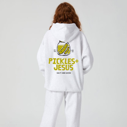 Pickles And Jesus Christian Premium Fleece Hoodie Set