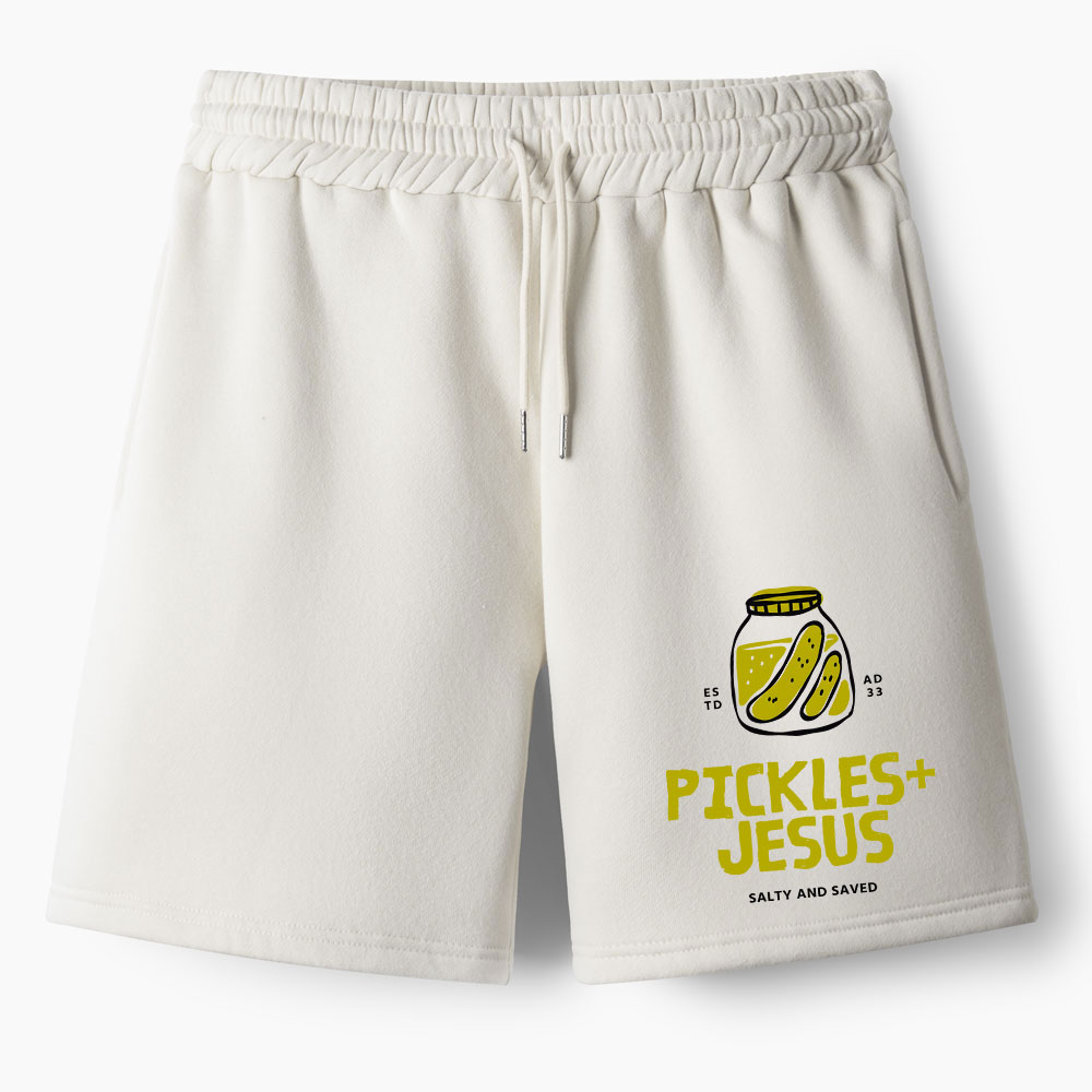 Pickles And Jesus Christian Premium Fleece Shorts