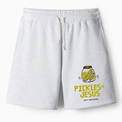 Pickles And Jesus Christian Premium Fleece Shorts