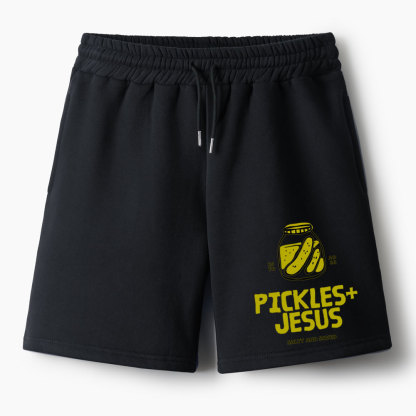 Pickles And Jesus Christian Premium Fleece Shorts