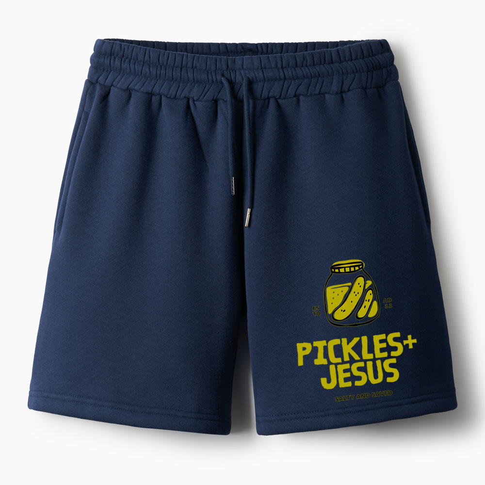 Pickles And Jesus Christian Premium Fleece Shorts