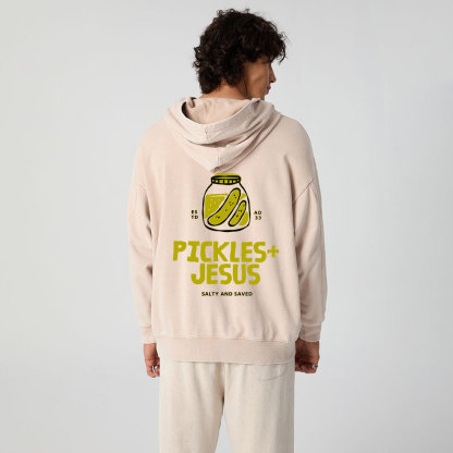 Pickles And Jesus Christian Washed Hoodie