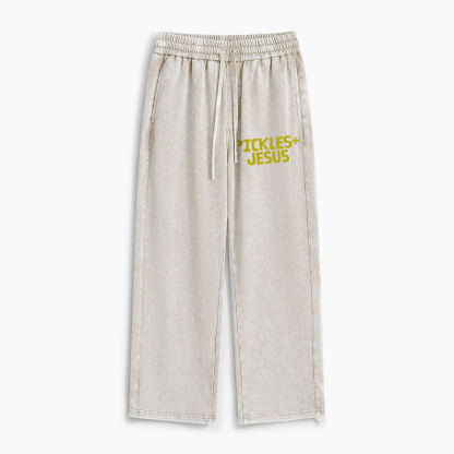 Pickles And Jesus Christian Washed Sweatpants