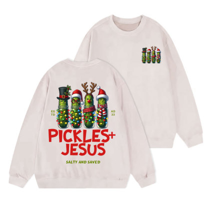 Pickles And Jesus Christian Washed Sweatshirt