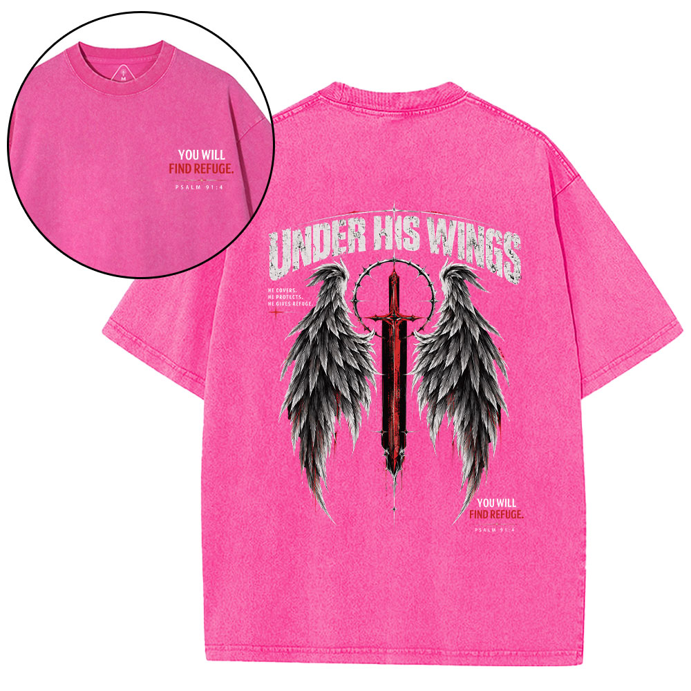 You Will Find Refuge Christian Washed T-Shirt