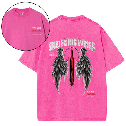 You Will Find Refuge Christian Washed T-Shirt