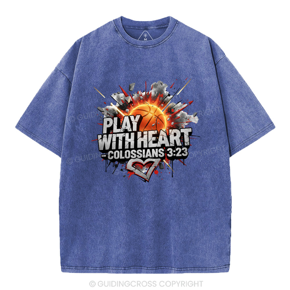 Play With Heart Christian Washed T-Shirt