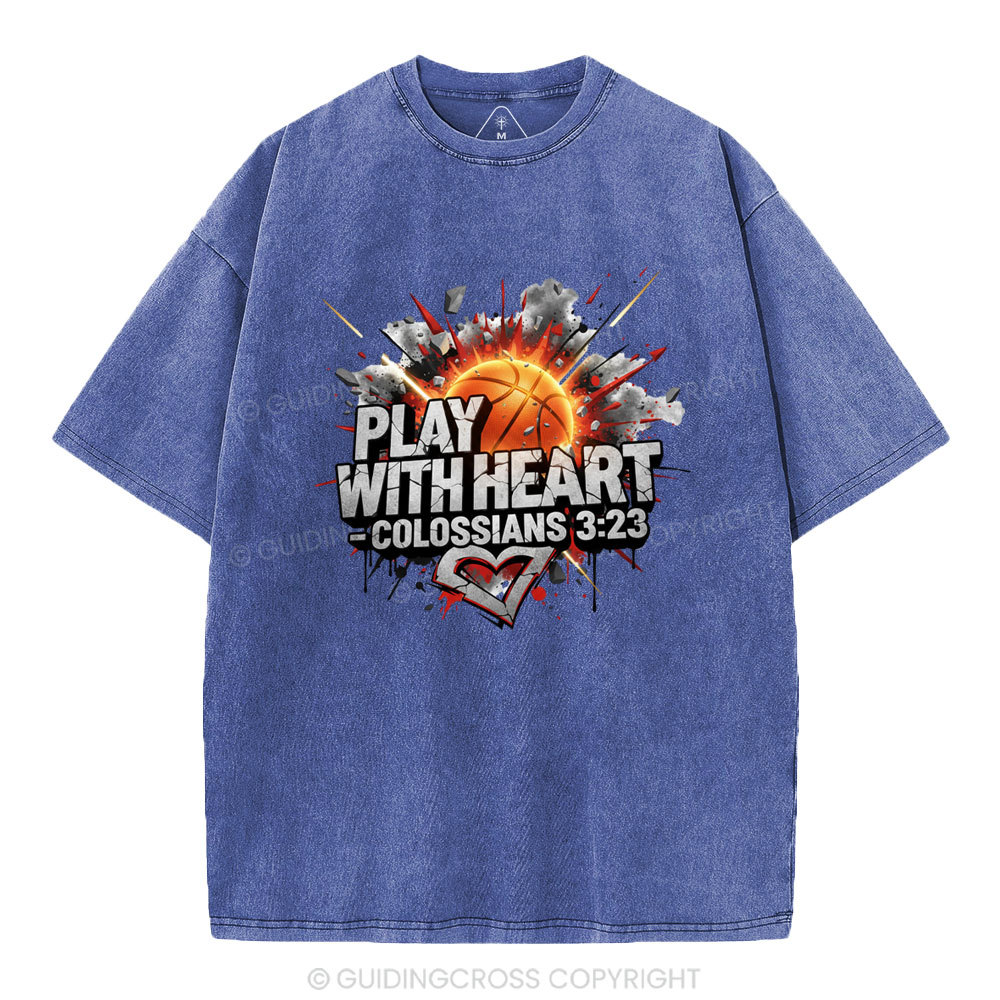 Play With Heart Christian Washed T-Shirt