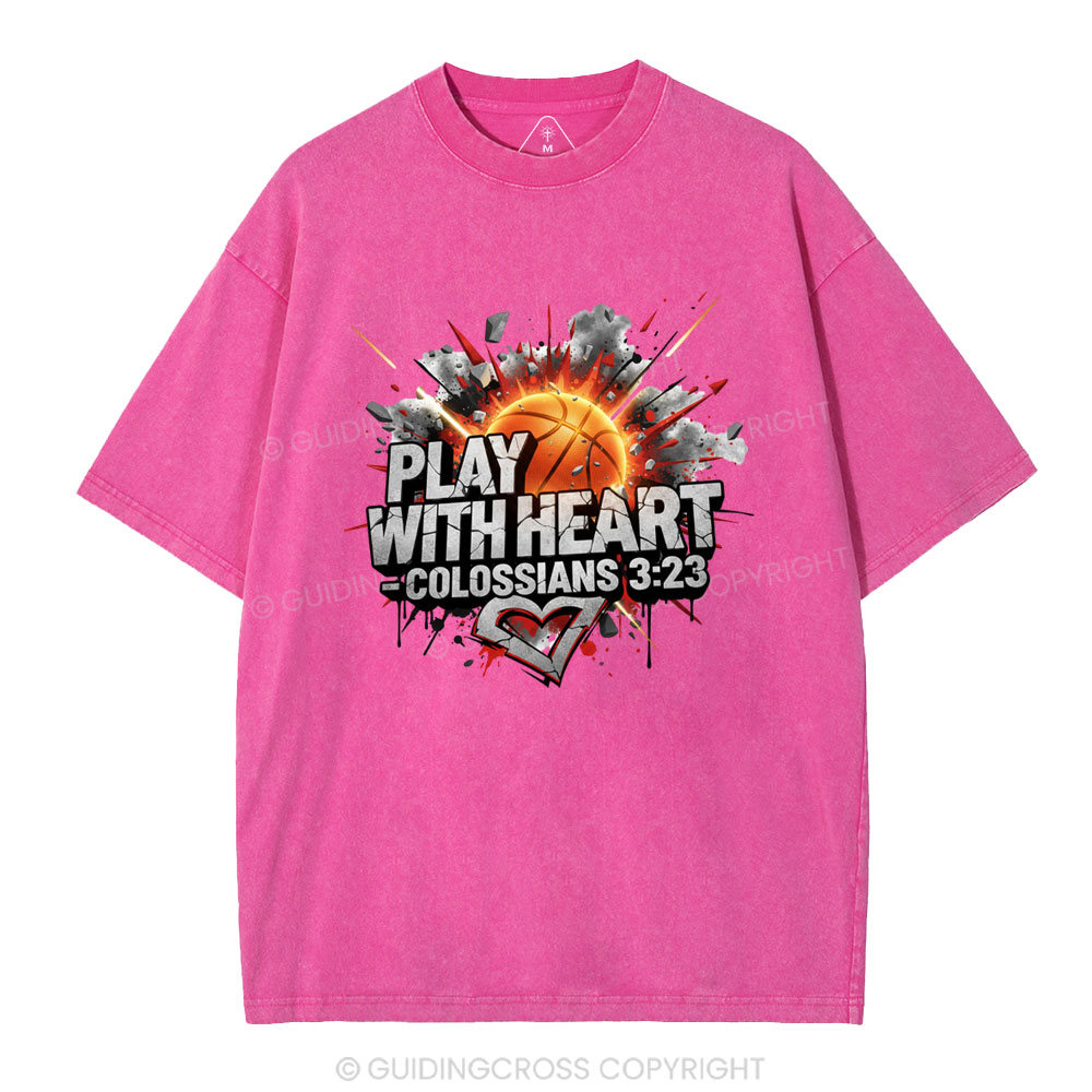Play With Heart Christian Washed T-Shirt