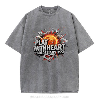 Play With Heart Christian Washed T-Shirt