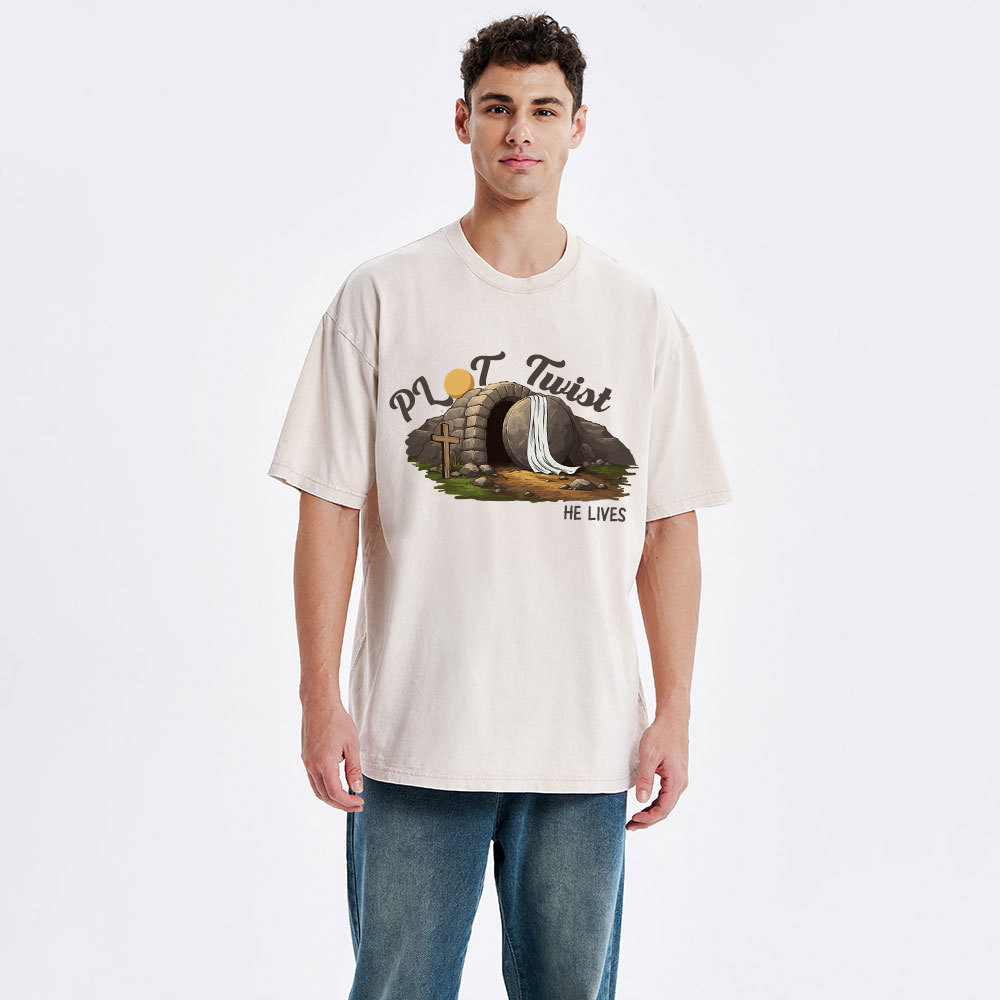 Plot Twist Christian Washed T-Shirt