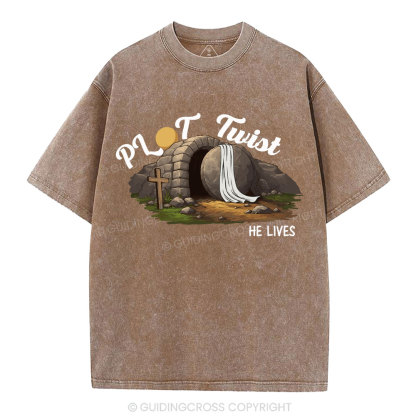 Plot Twist Christian Washed T-Shirt