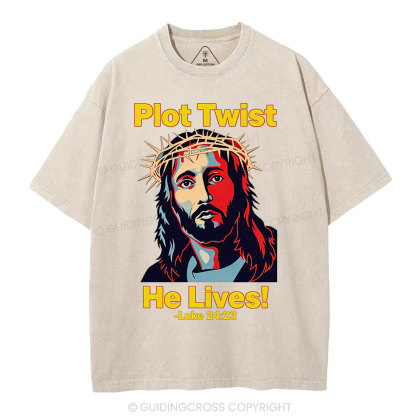 Plot Twist He Lives Christian Wahsed T-Shirt