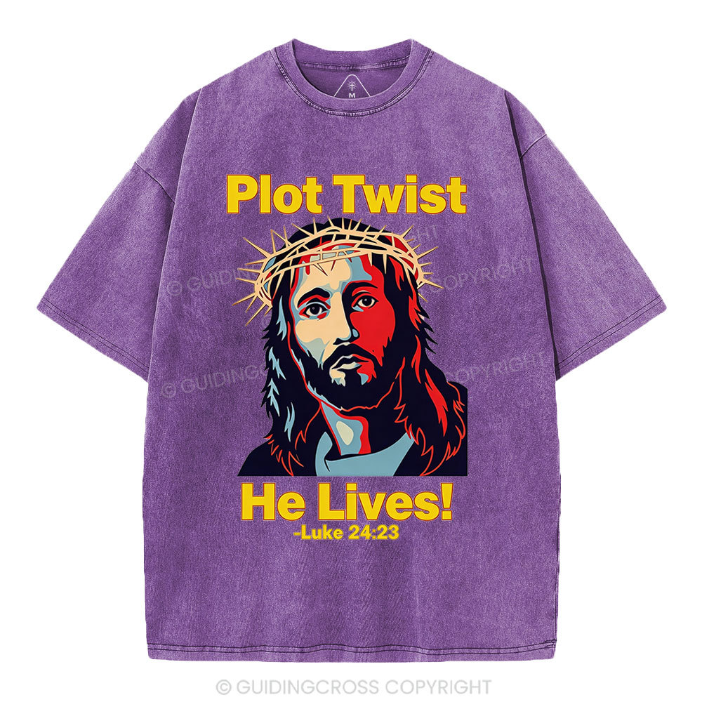 Plot Twist He Lives Christian Wahsed T-Shirt