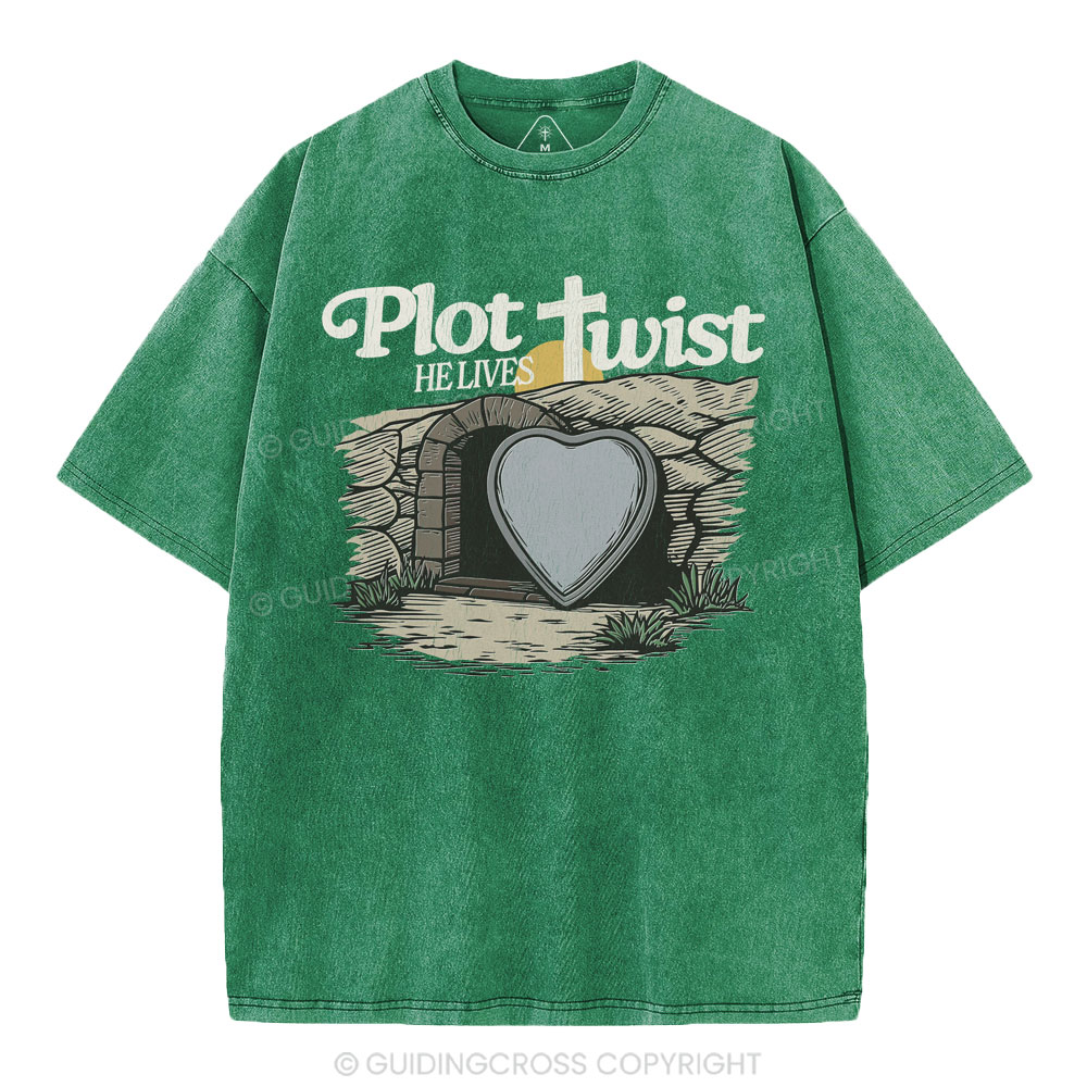 Plot Twist He Lives Christian Graphic t shirts