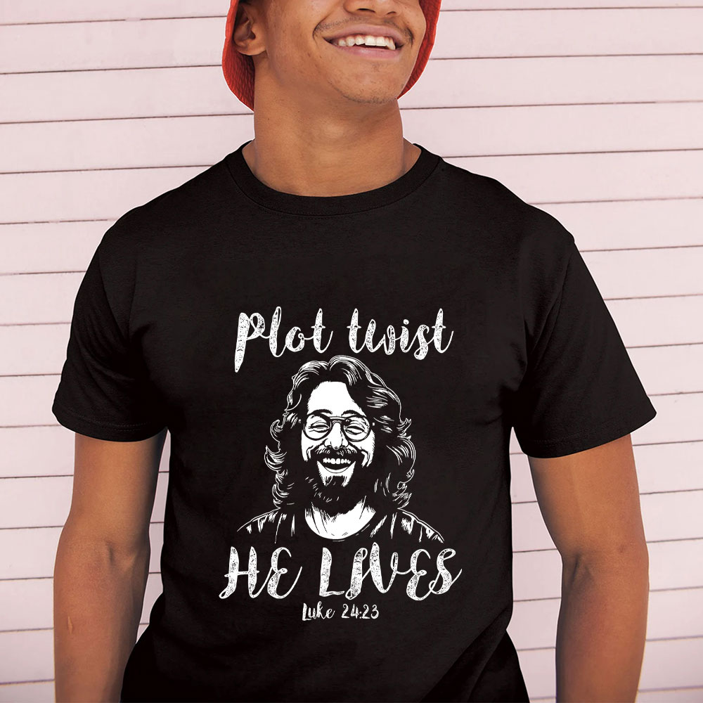 Plot Twist He Lives Vintage Jesus T-Shirt