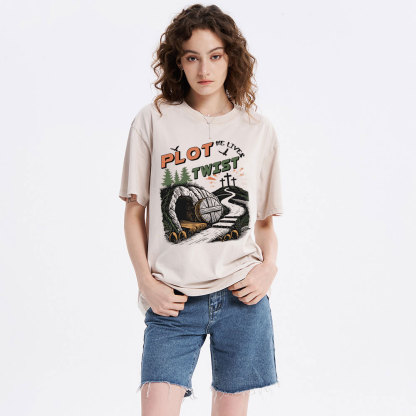 Plot Twist Retro Christian Washed T-Shirt