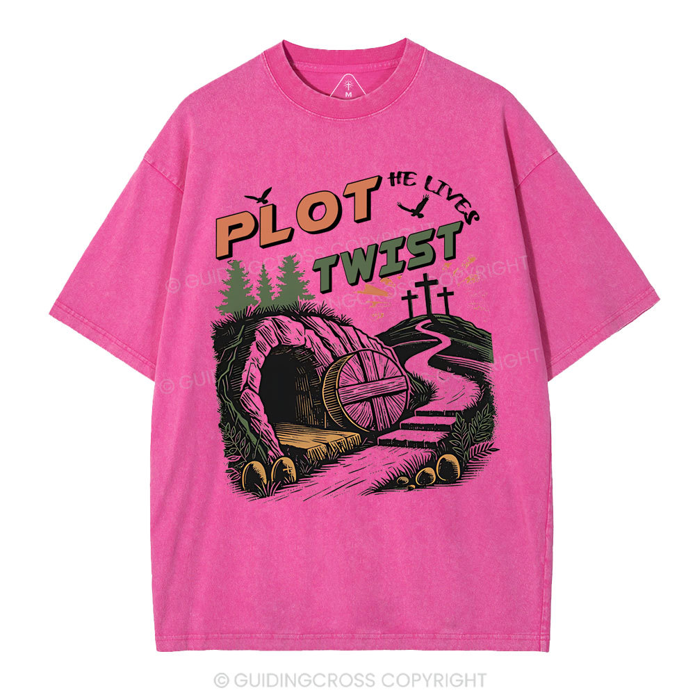 Plot Twist Retro Christian Washed T-Shirt