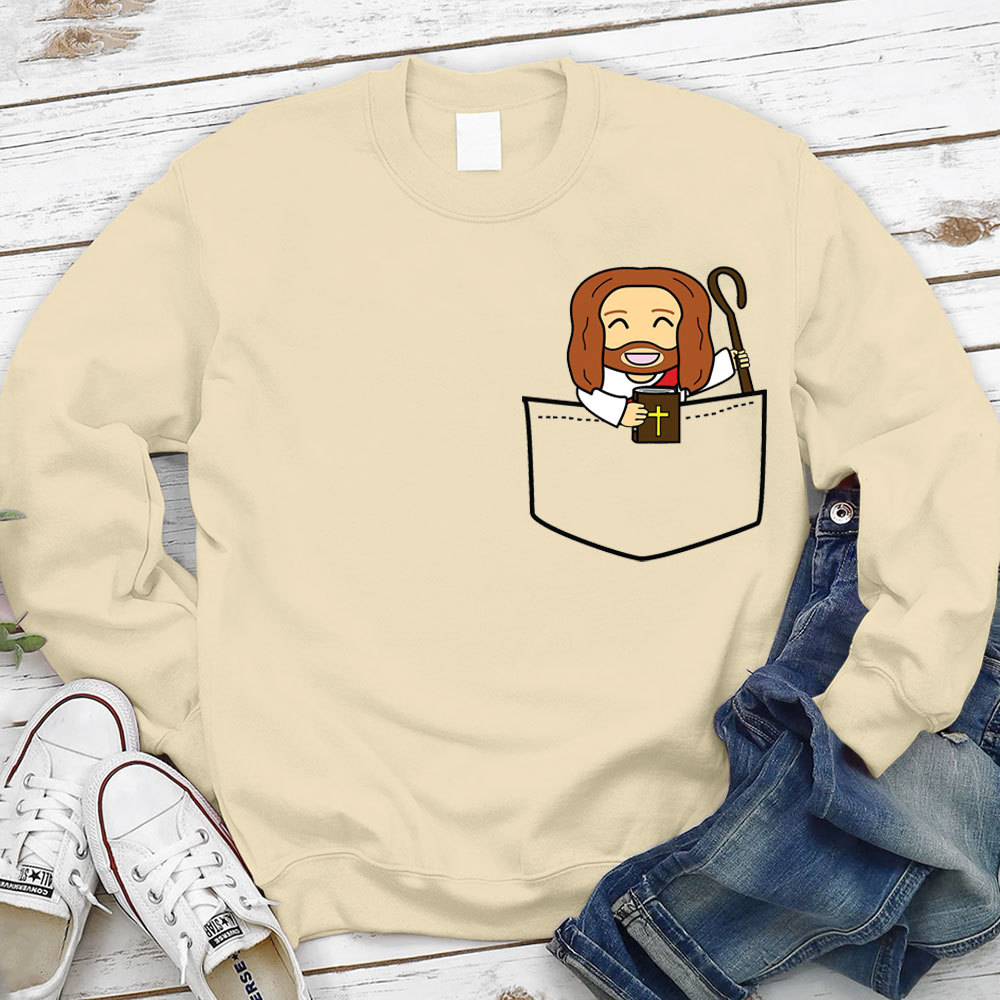 Pocket Jesus Christian Sweatshirt