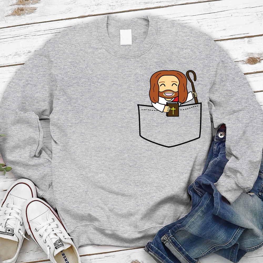 Pocket Jesus Christian Sweatshirt