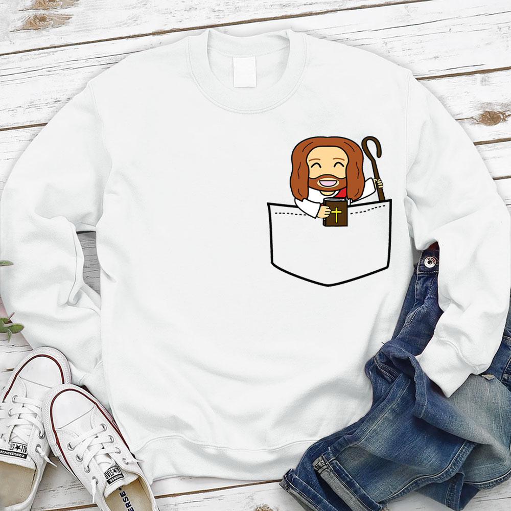 Pocket Jesus Christian Sweatshirt