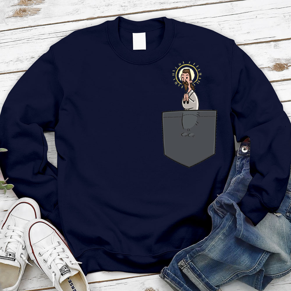 Pocket Jesus Christian Sweatshirt