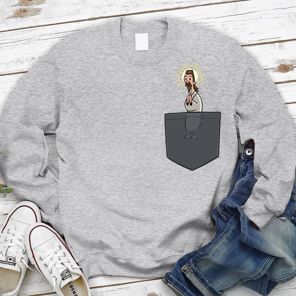 Pocket Jesus Christian Sweatshirt
