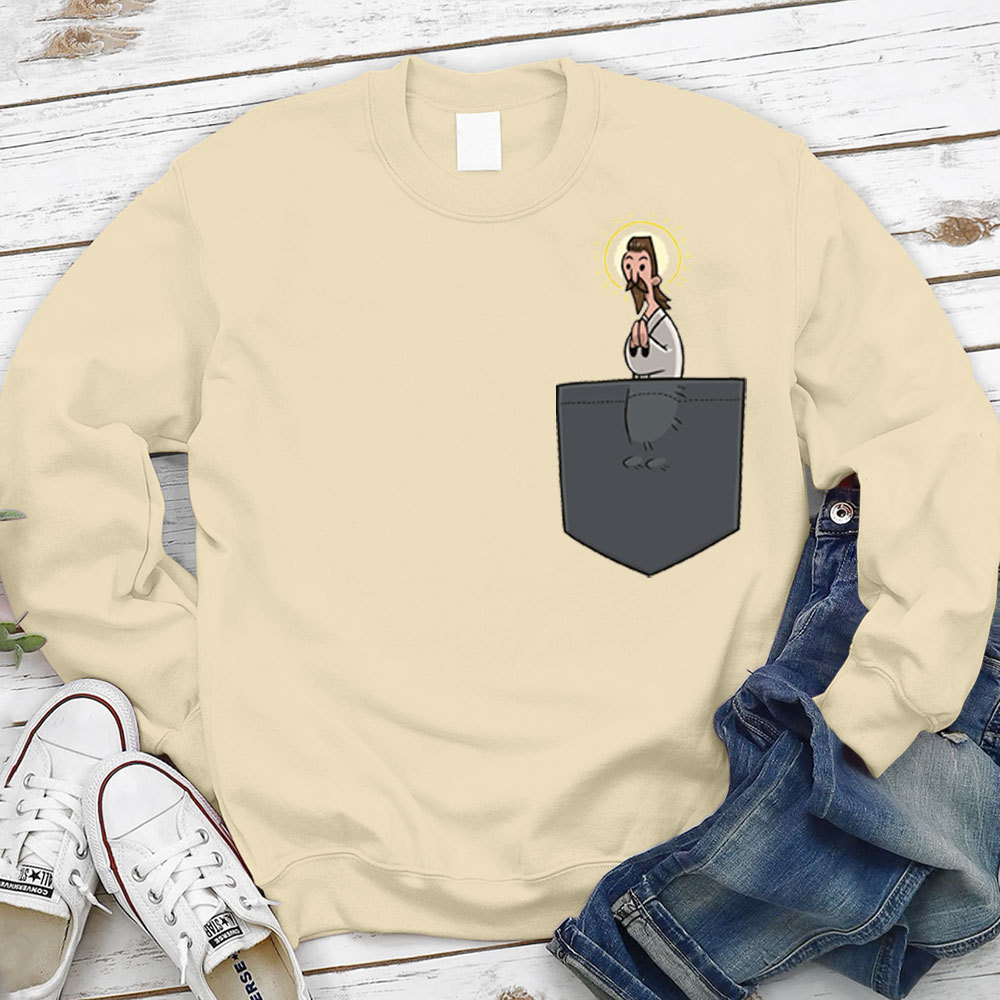 Pocket Jesus Christian Sweatshirt