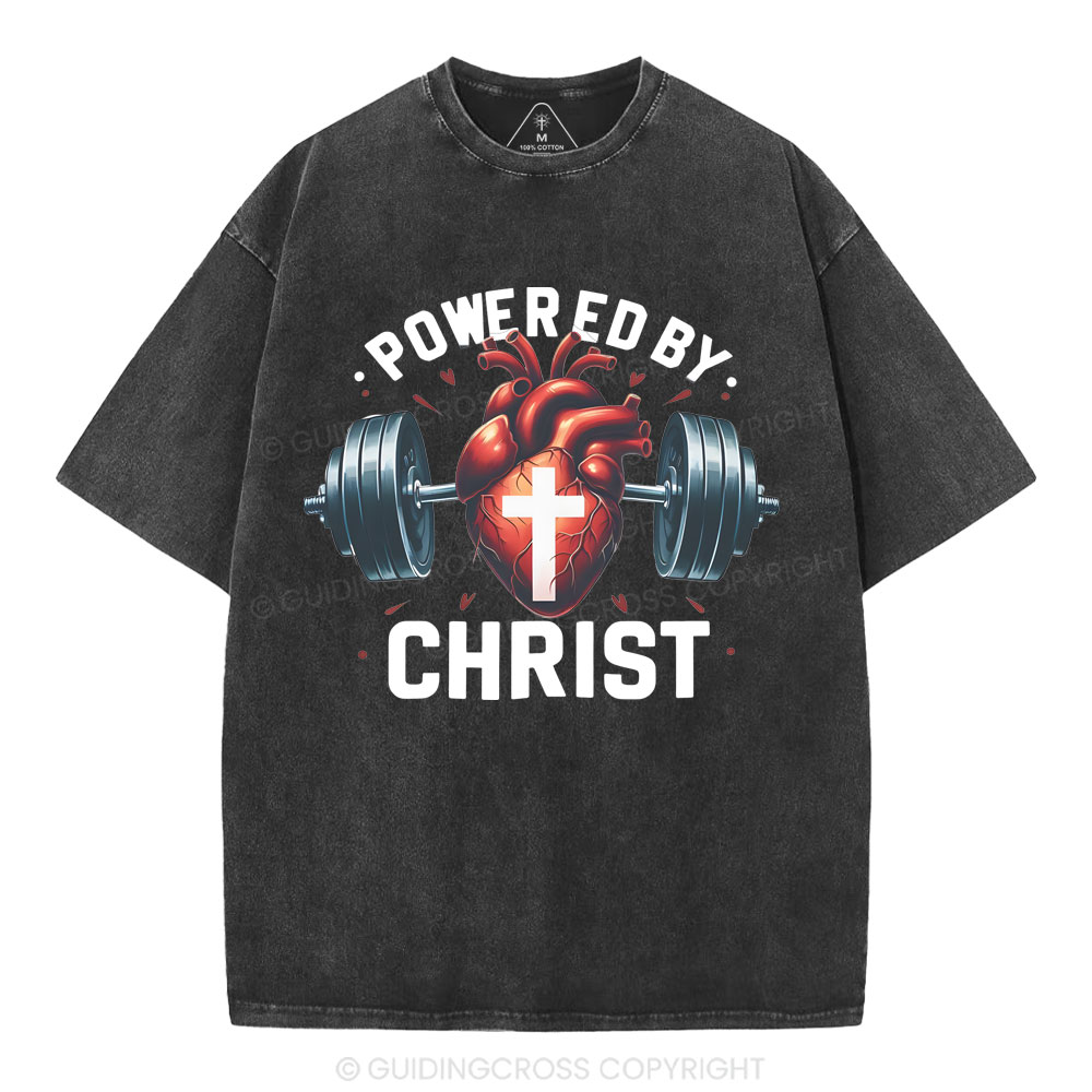 Powered By Chrsit Christian Washed T-Shirt