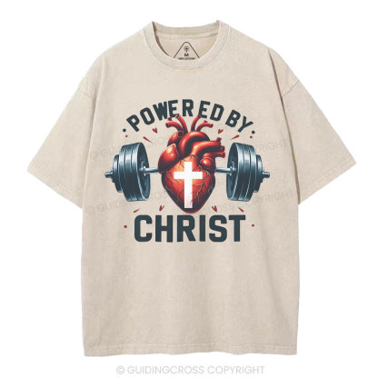 Powered By Chrsit Christian Washed T-Shirt