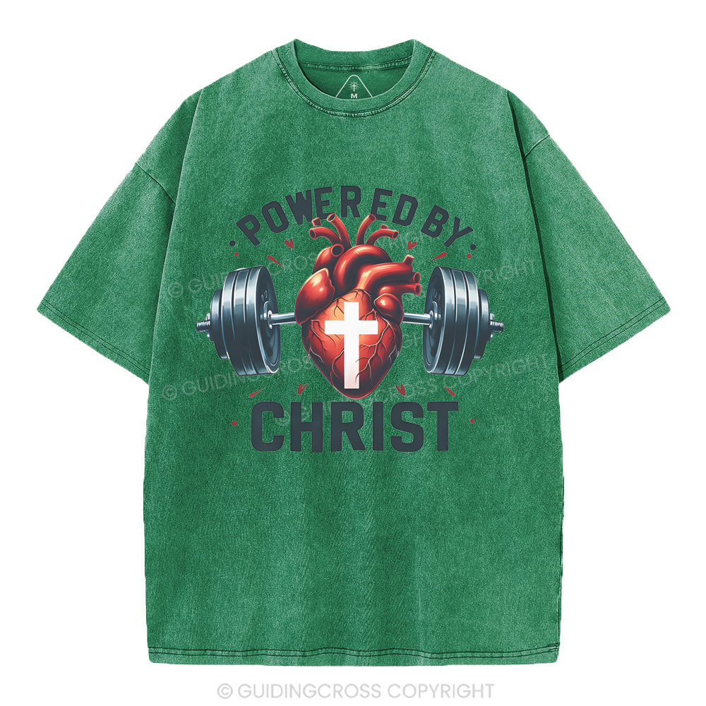 Powered By Chrsit Christian Washed T-Shirt