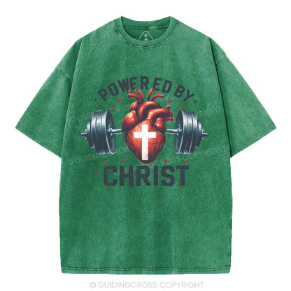 Powered By Chrsit Christian Washed T-Shirt