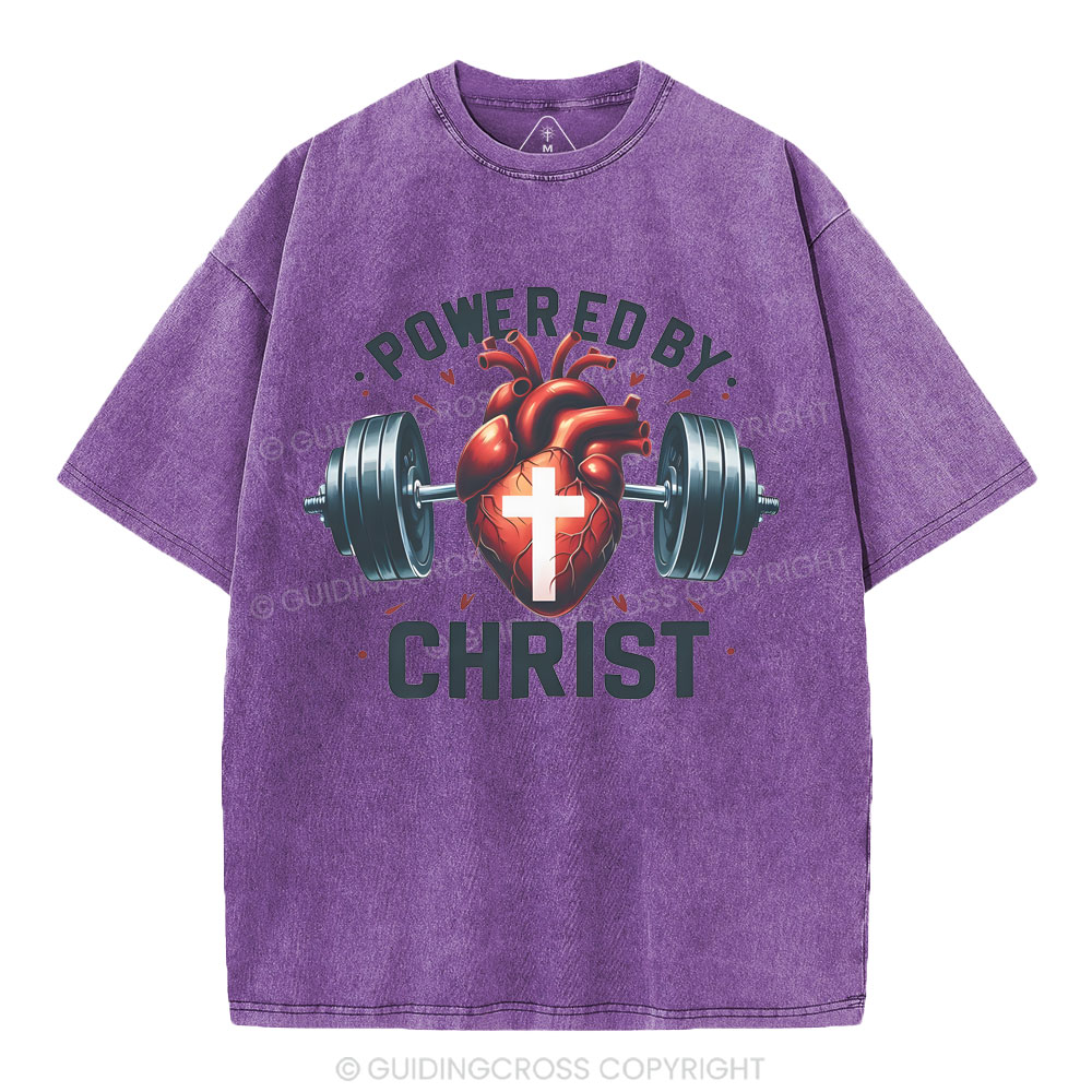 Powered By Chrsit Christian Washed T-Shirt