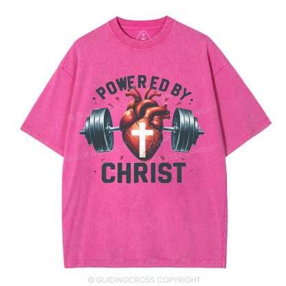Powered By Chrsit Christian Washed T-Shirt