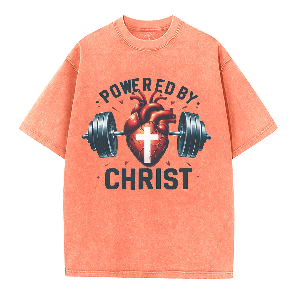 Powered By Chrsit Christian Washed T-Shirt
