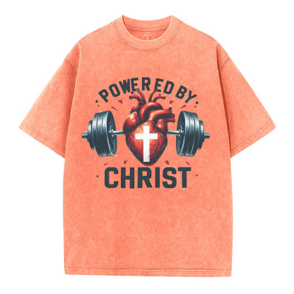 Powered By Chrsit Christian Washed T-Shirt