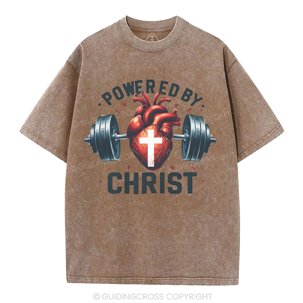 Powered By Chrsit Christian Washed T-Shirt