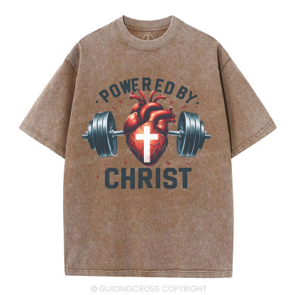 Powered By Chrsit Christian Washed T-Shirt