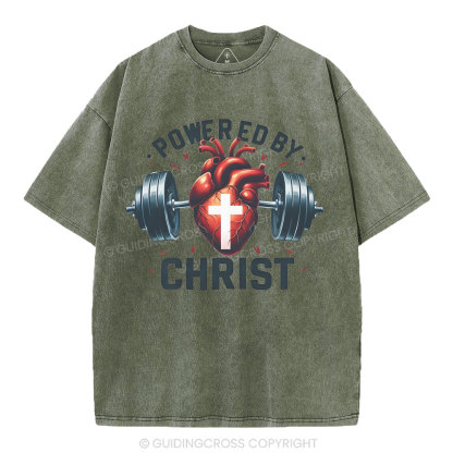 Powered By Chrsit Christian Washed T-Shirt