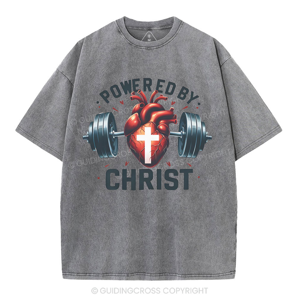 Powered By Chrsit Christian Washed T-Shirt