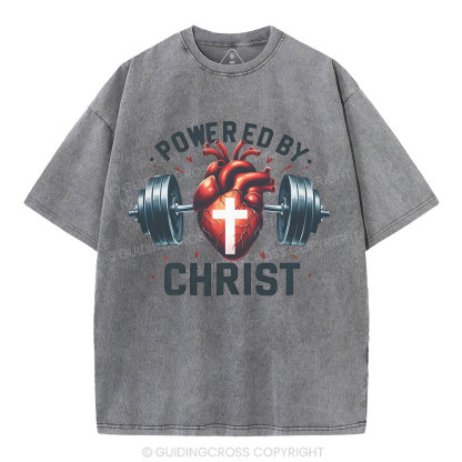 Powered By Chrsit Christian Washed T-Shirt
