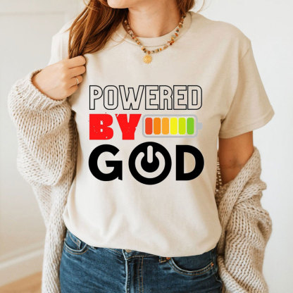 Powered By God Christian T-Shirt