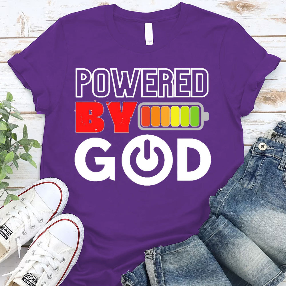 Powered By God Christian T-Shirt